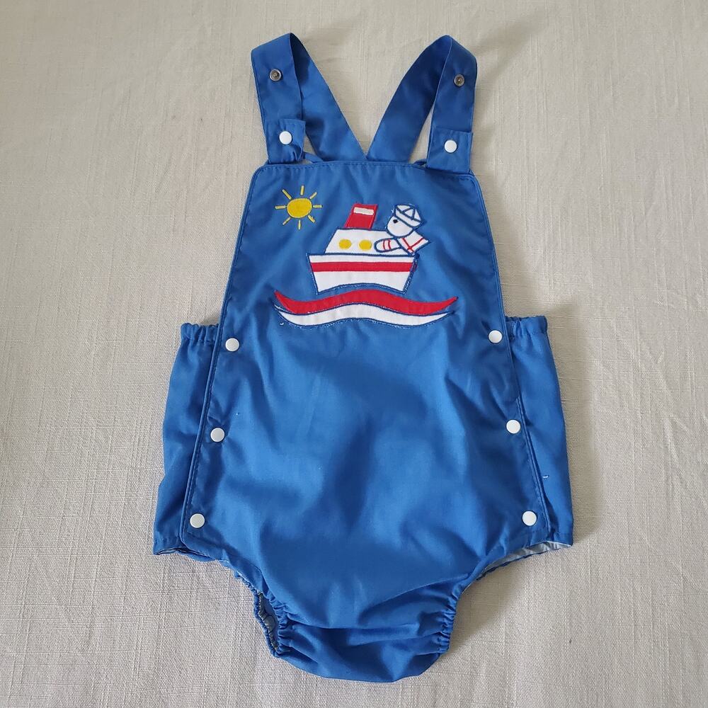 Vintage Ship Sunsuit 6-9 months